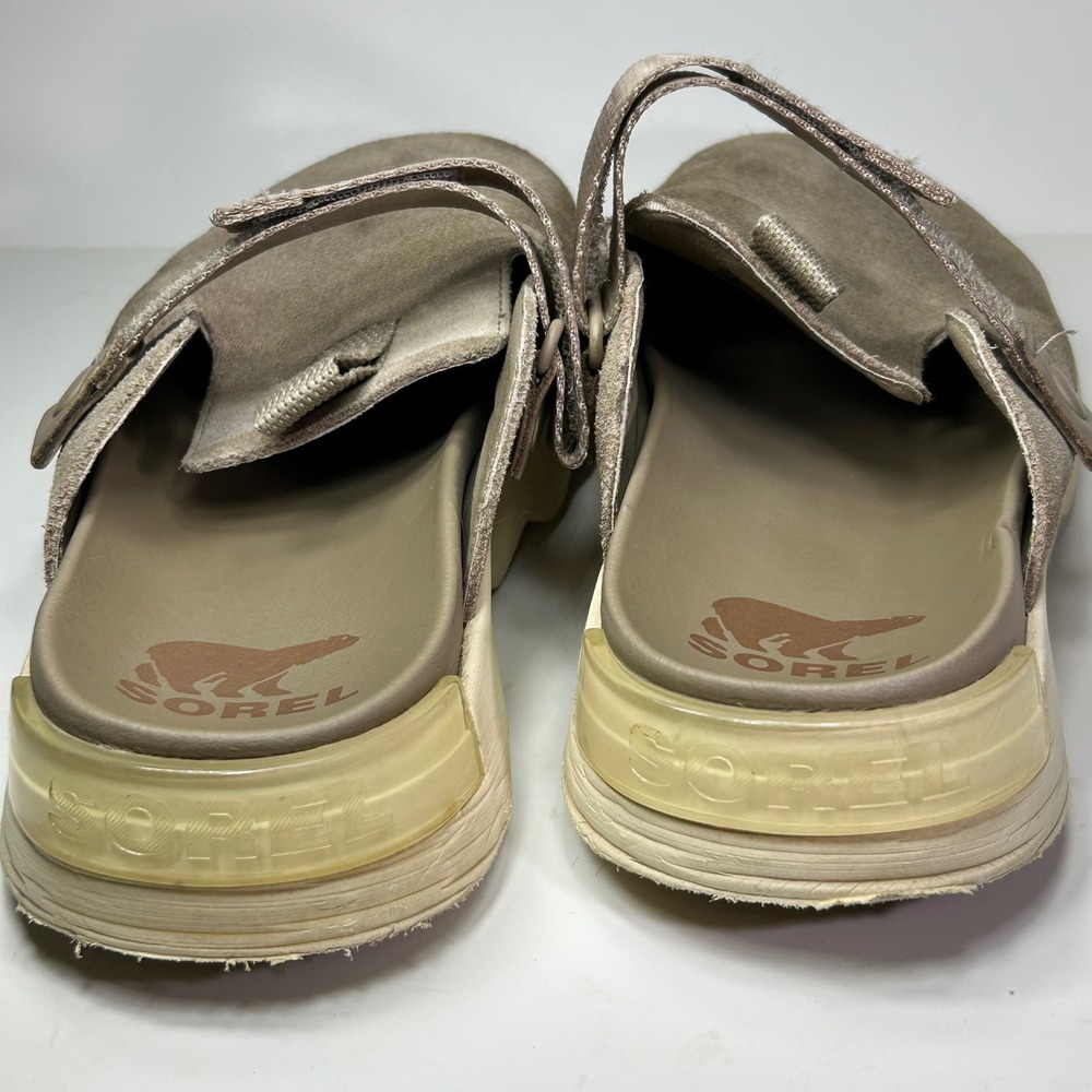 Sorel Vibe Mule Sage Sea Salt Suede Slip On Sneakers Women's 8 - Picture 6 of 11